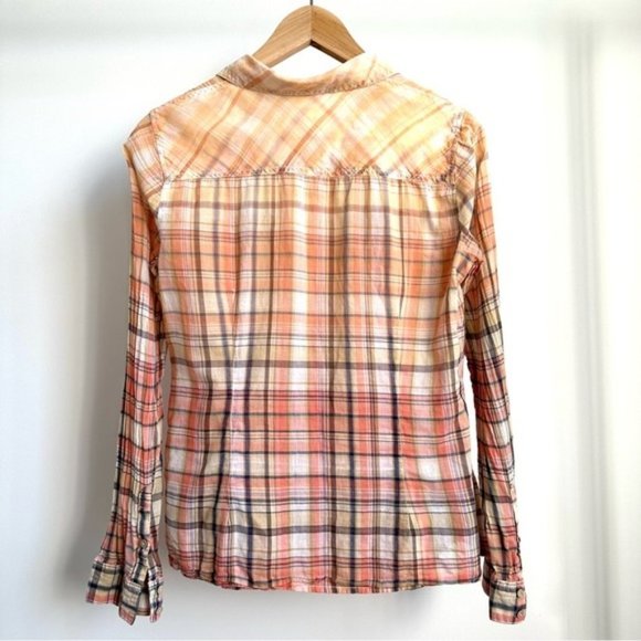 Garage Cream and Orange Long Sleeve Button Down Shirt - Picture 2 of 9